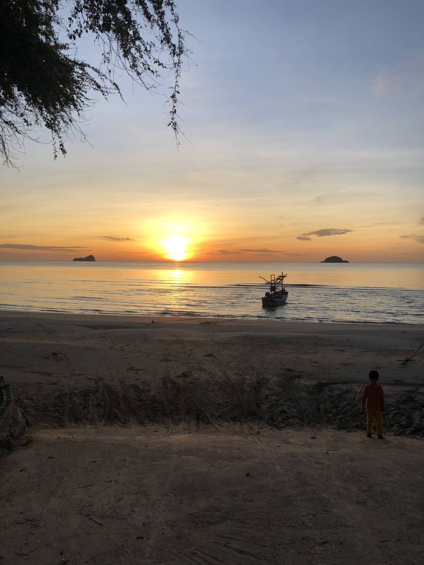 Sunset on the beach in Hua Hin